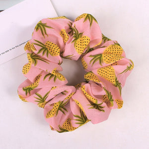 Korean Women Hearwear Girls Hair Tie Striped Lady Scrunchies Ponytail Hair Female Holder Rope Pineapple Print Hair Accessories