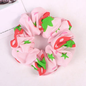 Korean Women Hearwear Girls Hair Tie Striped Lady Scrunchies Ponytail Hair Female Holder Rope Pineapple Print Hair Accessories