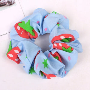 Korean Women Hearwear Girls Hair Tie Striped Lady Scrunchies Ponytail Hair Female Holder Rope Pineapple Print Hair Accessories