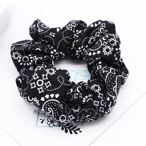 Korean Women Hearwear Girls Hair Tie Striped Lady Scrunchies Ponytail Hair Female Holder Rope Pineapple Print Hair Accessories