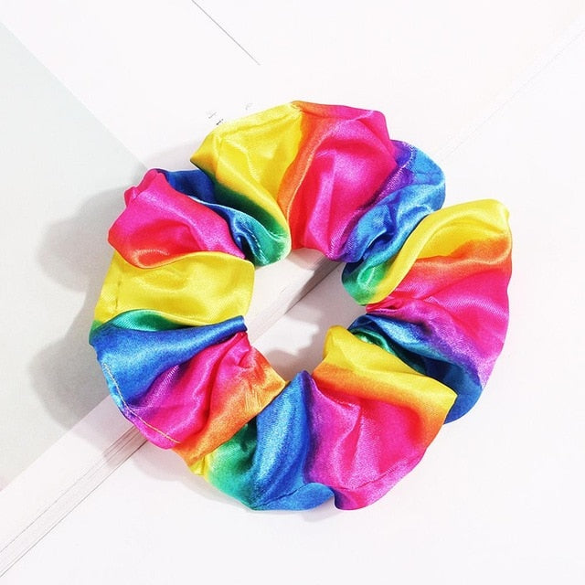 Korean Women Hearwear Girls Hair Tie Striped Lady Scrunchies Ponytail Hair Female Holder Rope Pineapple Print Hair Accessories