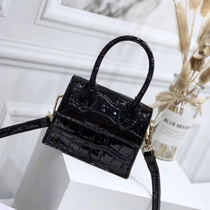 Mini Small Square bag 2019 Fashion New Quality PU Leather Women's Handbag Crocodile pattern Chain Shoulder Messenger Bags