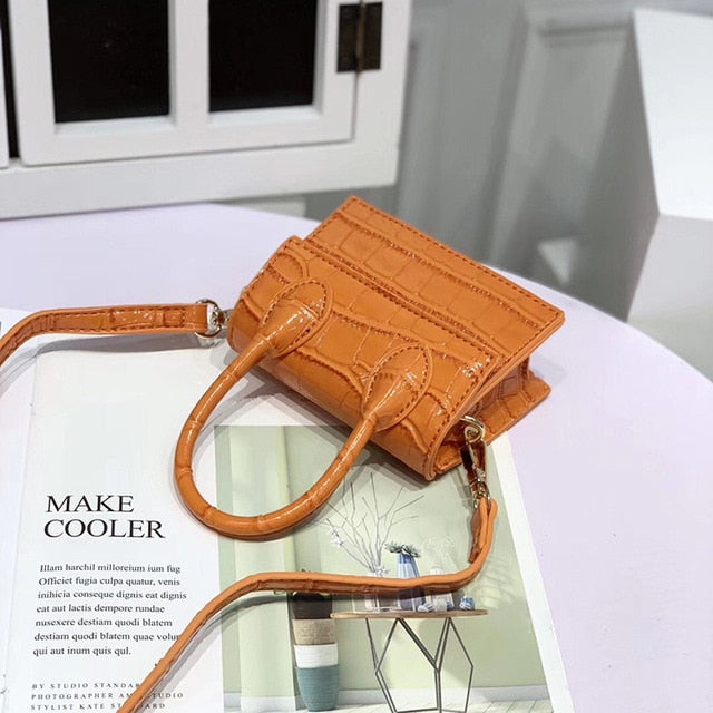 Mini Small Square bag 2019 Fashion New Quality PU Leather Women's Handbag Crocodile pattern Chain Shoulder Messenger Bags