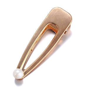 2019 New Fashion Pearl Hair Clip for Women Elegant Korean Design Snap Barrette Stick Hairpin Hair Styling Accessories Hair Pins