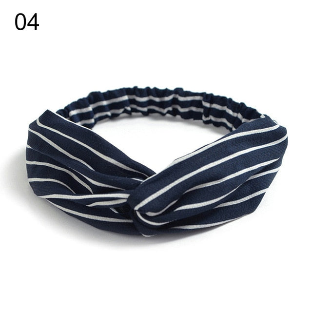 Fashion Bohemian Hairbands Print Headbands for Women Girls Retro Cross Knot Turban Bandanas Ladies Headwear Hair Accessories