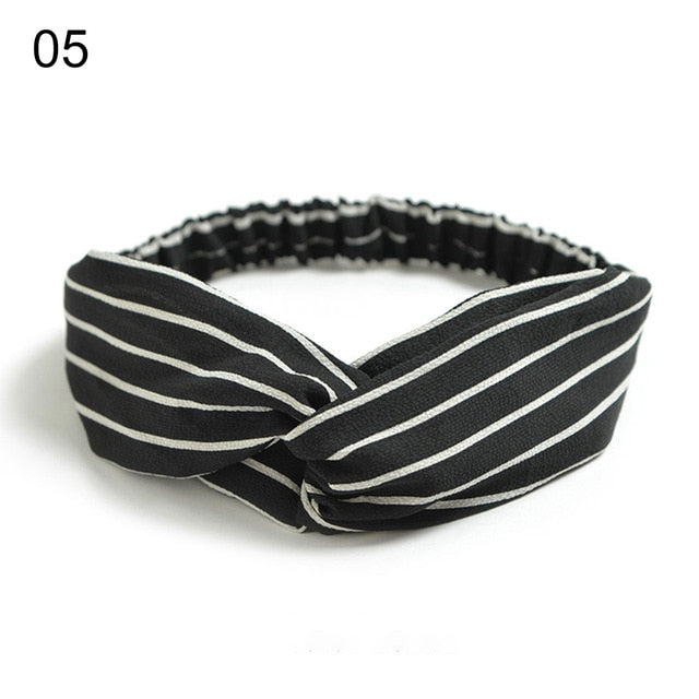 Fashion Bohemian Hairbands Print Headbands for Women Girls Retro Cross Knot Turban Bandanas Ladies Headwear Hair Accessories