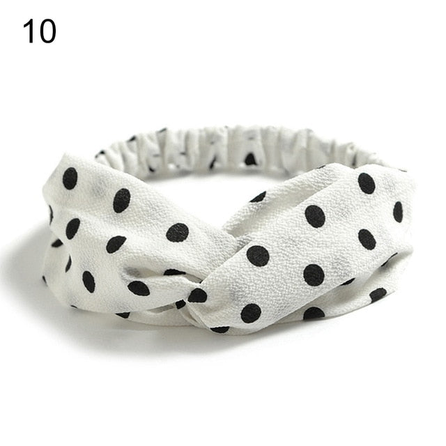 Fashion Bohemian Hairbands Print Headbands for Women Girls Retro Cross Knot Turban Bandanas Ladies Headwear Hair Accessories