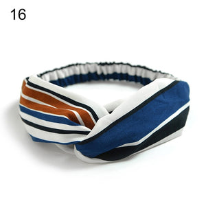 Fashion Bohemian Hairbands Print Headbands for Women Girls Retro Cross Knot Turban Bandanas Ladies Headwear Hair Accessories