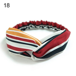 Fashion Bohemian Hairbands Print Headbands for Women Girls Retro Cross Knot Turban Bandanas Ladies Headwear Hair Accessories