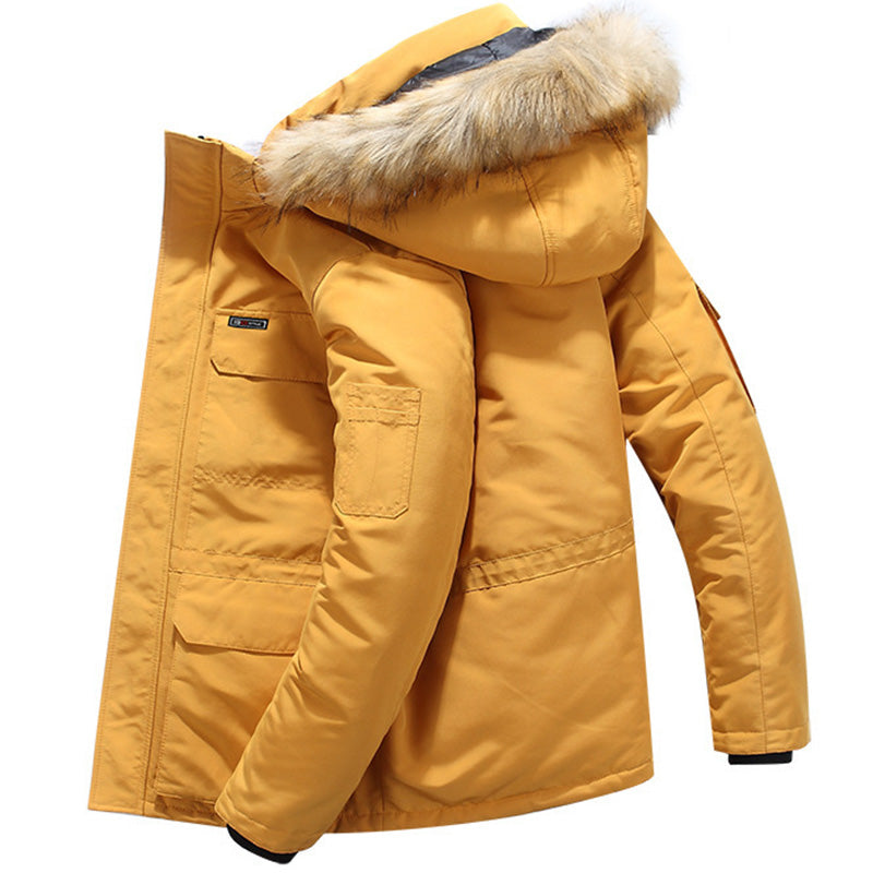 Brand Parka Mens Winter Jackets Casual Warm Thick Hooded Fur Collar Coats Puffer Jacket Men Men Windproof Overcoat Plus Size 6XL