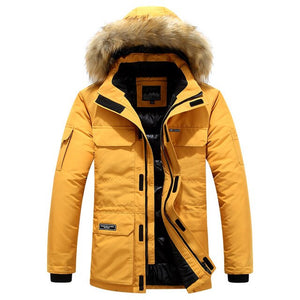 Brand Parka Mens Winter Jackets Casual Warm Thick Hooded Fur Collar Coats Puffer Jacket Men Men Windproof Overcoat Plus Size 6XL