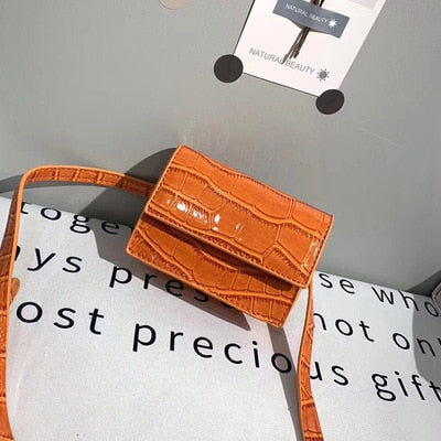 Mini Small Square bag 2019 Fashion New Quality PU Leather Women's Handbag Crocodile pattern Chain Shoulder Messenger Bags