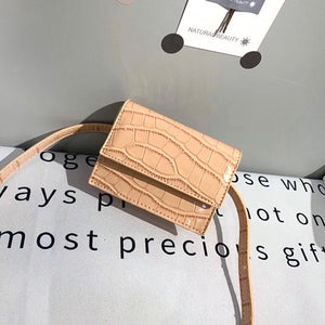 Mini Small Square bag 2019 Fashion New Quality PU Leather Women's Handbag Crocodile pattern Chain Shoulder Messenger Bags