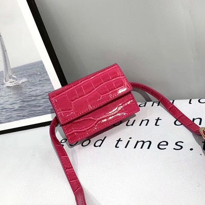 Mini Small Square bag 2019 Fashion New Quality PU Leather Women's Handbag Crocodile pattern Chain Shoulder Messenger Bags