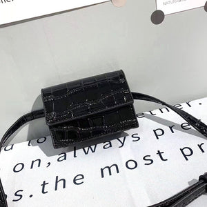 Mini Small Square bag 2019 Fashion New Quality PU Leather Women's Handbag Crocodile pattern Chain Shoulder Messenger Bags