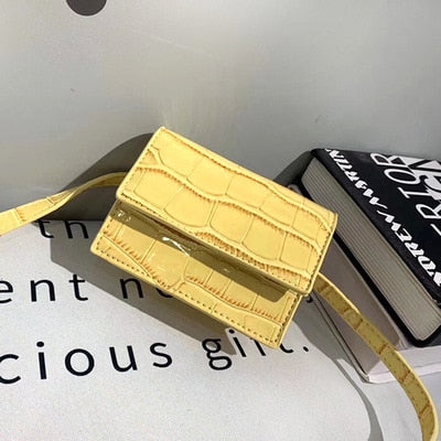 Mini Small Square bag 2019 Fashion New Quality PU Leather Women's Handbag Crocodile pattern Chain Shoulder Messenger Bags