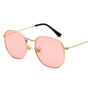 2020 Hexagon Sunglasses Women Brand Designer Small Square Sunglases Men Metal Frame Driving Fishing Glasses Zonnebril Mannen