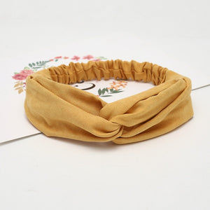 Women Summer Autumn Suede Headband Vintage Cross Knot Elastic Hair Bands Soft Solid Girls Hairband Hair Accessories