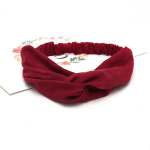 Women Summer Autumn Suede Headband Vintage Cross Knot Elastic Hair Bands Soft Solid Girls Hairband Hair Accessories