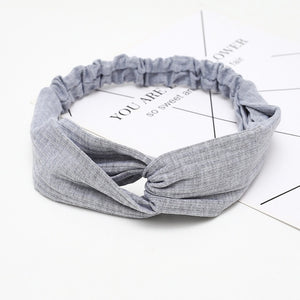 Women Summer Autumn Suede Headband Vintage Cross Knot Elastic Hair Bands Soft Solid Girls Hairband Hair Accessories