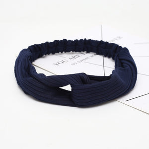 Women Summer Autumn Suede Headband Vintage Cross Knot Elastic Hair Bands Soft Solid Girls Hairband Hair Accessories