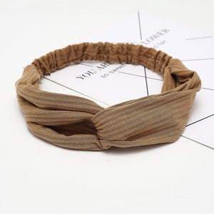 Women Summer Autumn Suede Headband Vintage Cross Knot Elastic Hair Bands Soft Solid Girls Hairband Hair Accessories