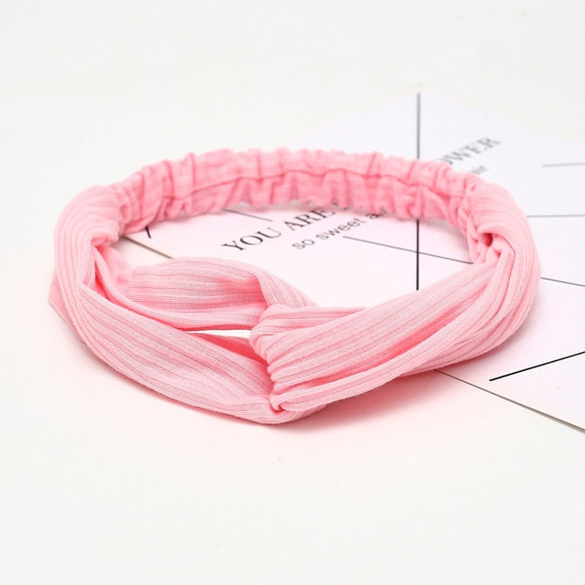 Women Summer Autumn Suede Headband Vintage Cross Knot Elastic Hair Bands Soft Solid Girls Hairband Hair Accessories