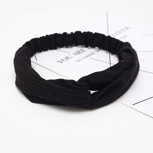 Women Summer Autumn Suede Headband Vintage Cross Knot Elastic Hair Bands Soft Solid Girls Hairband Hair Accessories