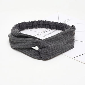 Women Summer Autumn Suede Headband Vintage Cross Knot Elastic Hair Bands Soft Solid Girls Hairband Hair Accessories