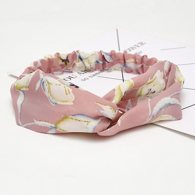 Women Summer Autumn Suede Headband Vintage Cross Knot Elastic Hair Bands Soft Solid Girls Hairband Hair Accessories