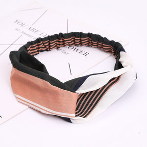 Women Summer Autumn Suede Headband Vintage Cross Knot Elastic Hair Bands Soft Solid Girls Hairband Hair Accessories