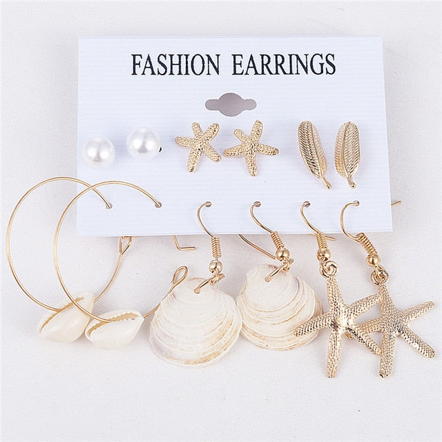 2019 Crystal Simulated Pearl Earrings Set Women Jewelry Accessories Piercing Ball Stud Earring Kit Bijouteria Brincos Wholesale