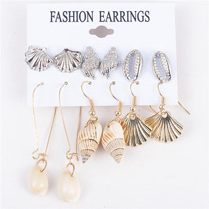 2019 Crystal Simulated Pearl Earrings Set Women Jewelry Accessories Piercing Ball Stud Earring Kit Bijouteria Brincos Wholesale