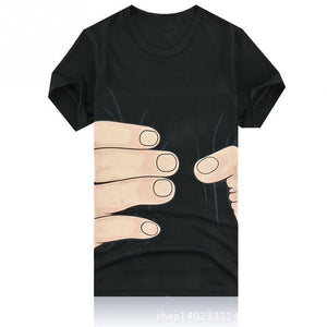 Hot sales Men 3D T Shirt Short Sleeve Cotton T-shirt For Men Famous Breathable O Neck Tops Tees Funny Black Men Clothing XL