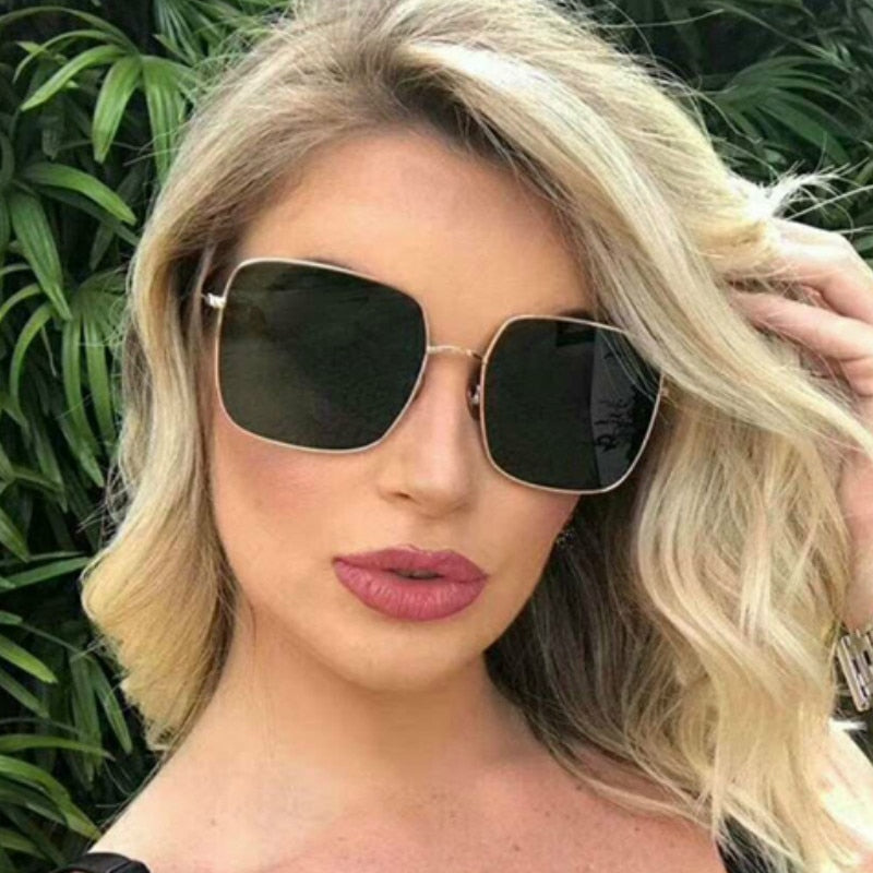 Square Oversized Sunglasses Women oculos 2019 Fashion Vintage Big Sun glasses Frame Female Shades okulary Eyewear UV400